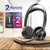 Plantronics Poly Voyager Focus 2 UC Bluetooth Headset with Charging Stand, USB-C/A Adapters, Connects to Teams, Zoom and Phone Calls on Laptops PC/Mac and Cellphones, Enhances Audio, GTW Cloth