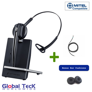 Sennheisser D10 506410 Cordless Headset Bundle For Mitel Desk