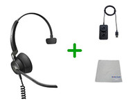 Jabra Engage 50 Headset USB-A, UC Version Audio Controller - PC/MAC, USB Desk Phones with Cleaning Cloth | Compatible with Select USB Phones - Polycom, Yealink, Cisco Jabber, Mitel MiVoice, RingCentral