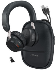 Jabra Evolve2 65 Stereo Wireless Bluetooth Headset- Teams Certified, USB Dongle- (26599-999-999)