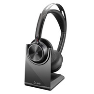 Poly Voyager Focus 2 UC, Stereo Bluetooth Headset - Charge Stand, USB-A, For Deskphone, PC, Mobile