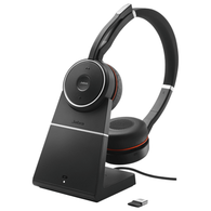 Jabra Evolve 75 SE Bluetooth Headset with Noise-Cancelling Microphone with Stand, Long-Lasting Battery and Dual Connectivity - With Global Teck Gold Suport Plan