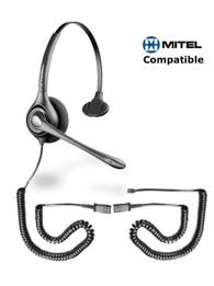 Mitel Compatible Direct Connect headset HW251N | Plugs into Mitel Headset Jack