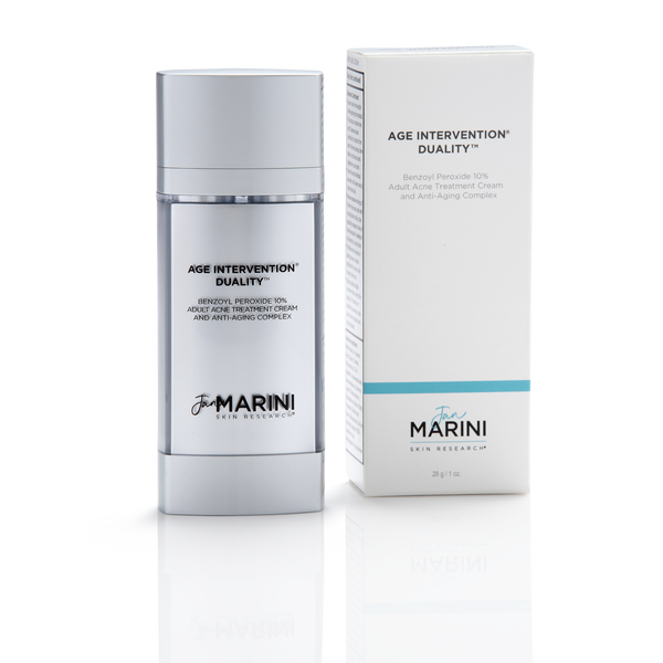 Jan Marini Duality targets acne, breakouts and congestion whilst simultaneously addressing aging skin concerns.