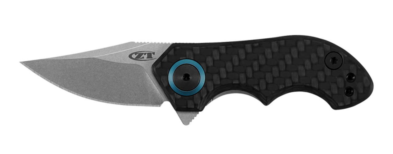 0022 ZT KVT 20CV Ceramic Blast TI/CF Folding Knife