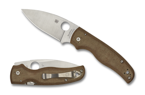 C229MPCW Spyderco Shaman CPM CRU-WEAR Micarta Folding Knife *VAULT ITEM*
