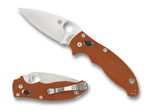 C101GPBORE2 Spyderco Manix 2 Burnt Orange CPM REX 45 Folding Knife