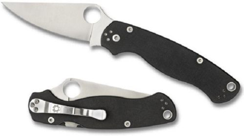 C81CFP2 Spyderco ParaMilitary2 Plain Carbon Fiber S90V Folding Knife *VAULT ITEM*