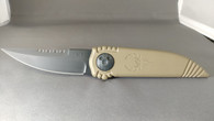 DP-FDE-CB Asheville Steel Paragon Phoenix Serrated Top Black S90V/Flat Dark Earth Handle Knife