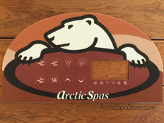 Topside Half Moon Control Panel Overlay Sticker (1998 - 2006) | Arctic Spas