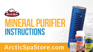 How to take care of your Arctic Spa Water with a Mineral Purifier