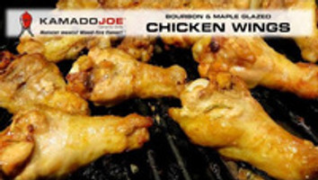 ​Kamado Joe Bourbon Maple Glazed Chicken Wings