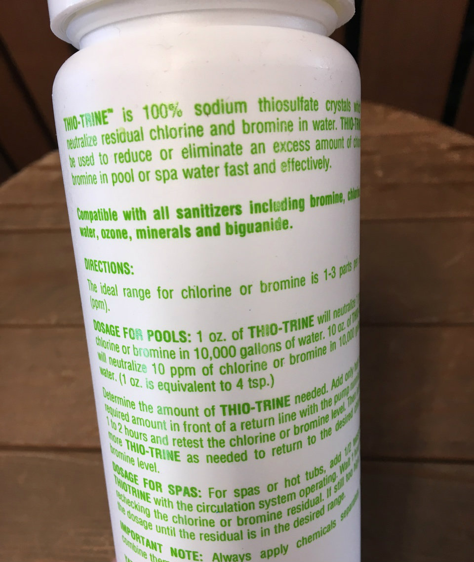 Thiotrine Chlorine & Bromine Neutralizer Arctic Spas Arctic Spa Store