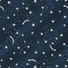 Lewis & Irene - Space Glow - Stars (Navy) - Glow In The Dark - 100% Cotton Fabric - £14 p/m
