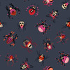 Dashwood - Forest Whispers - Spiders (Grey) - 100% Cotton Fabric - £14 p/m
