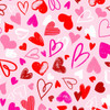 Dashwood - Je T'aime - Hearts (Pink) - Cotton Quilting Fabric - £14 p/m