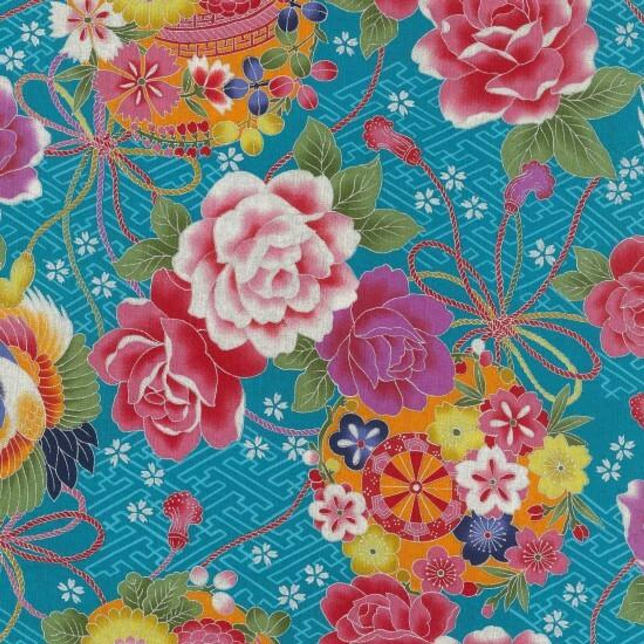 Nutex - Toto (Japanese Metallic Blue) - 100% Cotton Fabric - £15 p/m