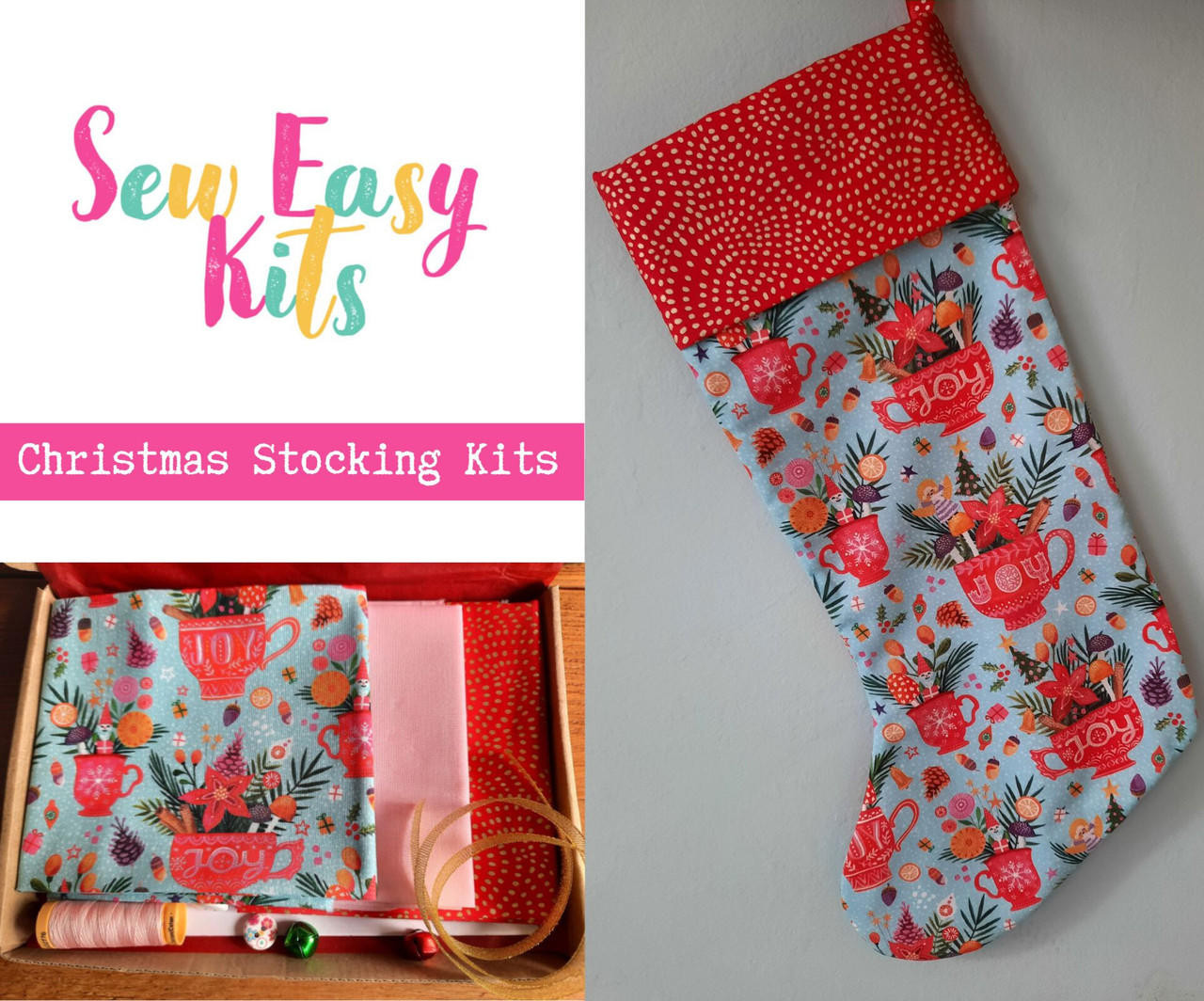 Sew Easy Kits - Christmas Stocking Kit - Various Designs - Sew Scrumptious  Fabrics