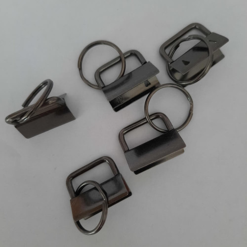 Key Fobs 25mm - Gunmetal - Set of 5