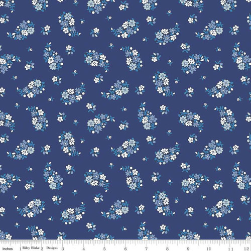 Liberty - Carnaby Collection - Portobello Paisley Blue - 100percent Cotton Fabric - pound14 p/m