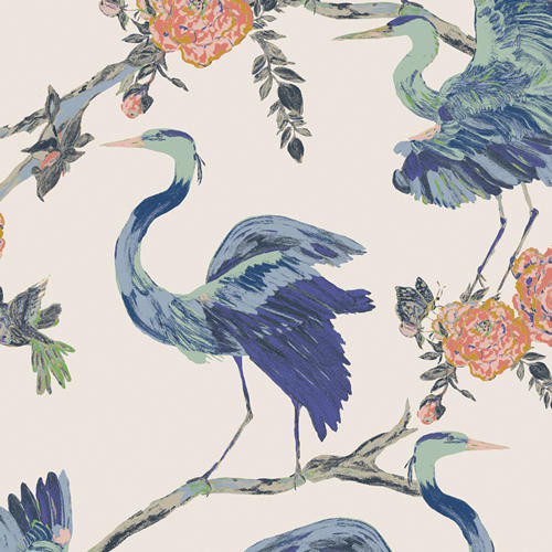 Art Gallery - Eve - Herons Wisdom Cream - 100percent Cotton Fabric - pound14 p/m