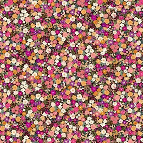 Makower - Luxe - Mini Metallic Floral (Pink) - 100% Cotton Fabric  - £14 p/m*