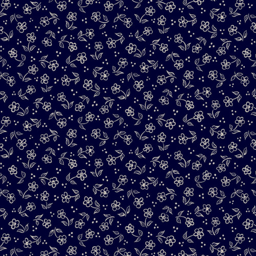 Liberty - Arthur's Garden - Daisy Doodle (Blue) - 100% Cotton Fabric - £15 p/m