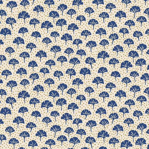 Liberty - Arthur's Garden - Ginkgo Spot (Metallic Cream) - 100% Cotton Fabric - £15 p/m