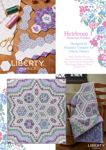 Liberty - Heirloom 1 - Somerset Garden EPP Quilt Pattern - Free PDF Download