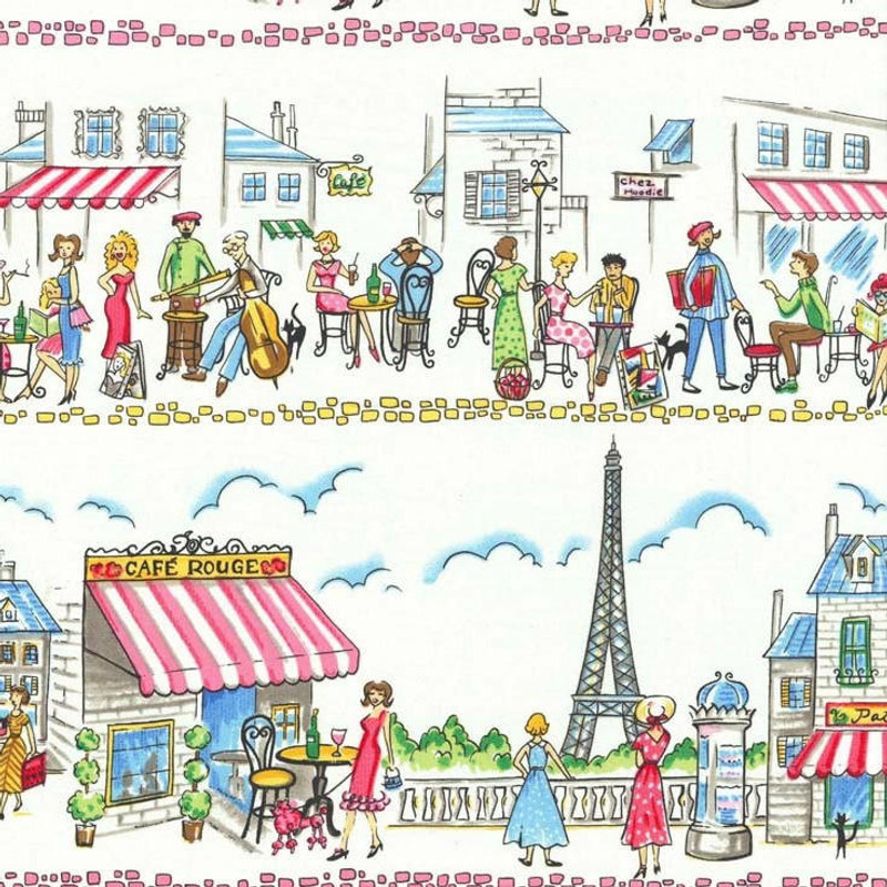 Michael Miller - Paris Ville - 100% Cotton Fabric - £15p/m