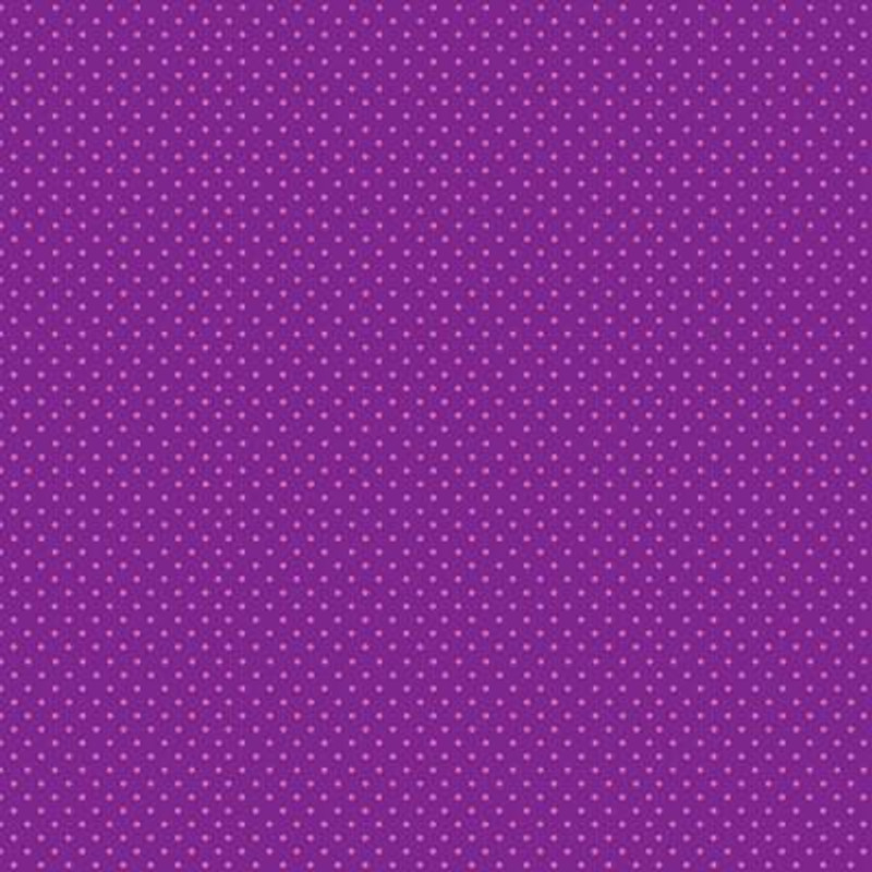 Makower - Spot On - Pink Spot on Purple - 100percent Cotton Fabric - pound11 per metre