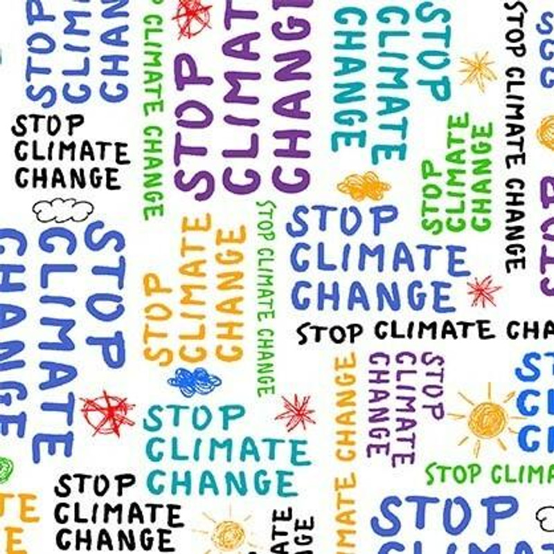 Michael Miller - Climate Change - Words - 100percent Cotton Fabric - pound14 p/m