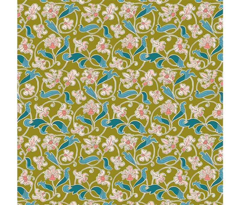 Liberty - London Parks - Park Gates (Green) - 100% Cotton Fabric - £15 p/m