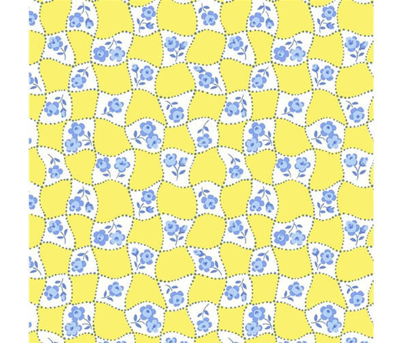 Liberty - London Parks - Picnic Posy (Yellow) - 100% Cotton Fabric - £15 p/m