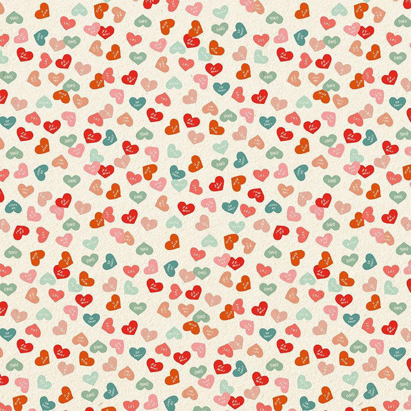 Dear Stella - Conversation Hearts - 100% Cotton Fabric -  £15 p/m