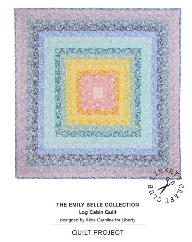 Liberty - Emily Belle - Log Cabin Quilt Pattern - Free PDF Download