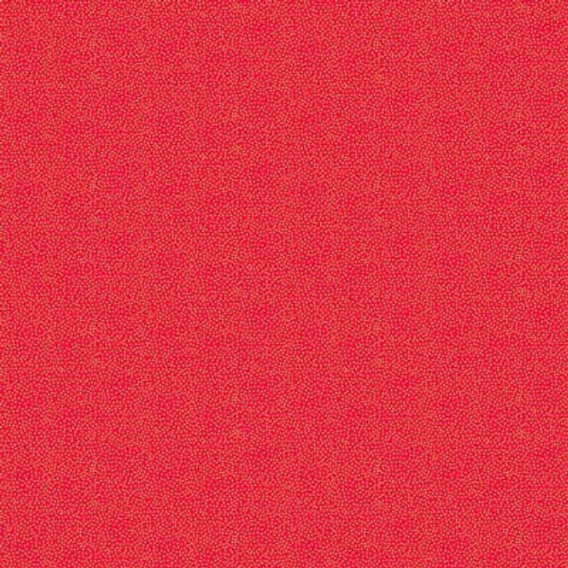 Makower - Pin Dot (Metallic Gold On Red) - 100% Cotton Fabric - £14 p/m