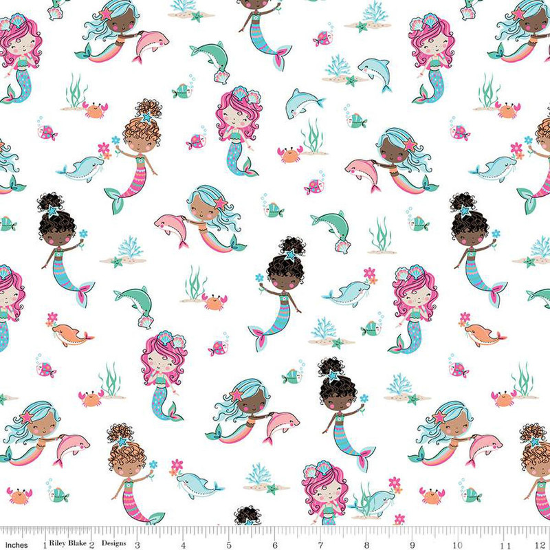 Riley Blake - Mer-Mazing - Mermaids - Cotton Quilting Fabric - £15 p/m