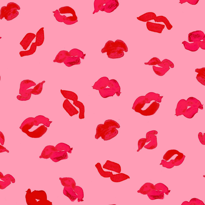 Dashwood - Je Taime - Lips (Pink) - Cotton Quilting Fabric - £14 p/m