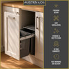 Austen & Co. 40L Built-In Pull Out Cupboard Kitchen Bin - 2 Compartments