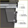 Austen & Co. 40L Built-In Pull Out Cupboard Kitchen Bin - 2 Compartments