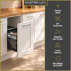 Austen & Co. 30L Built-In Hinged Cupboard Kitchen Bin - 2 Compartments