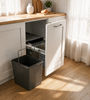 Austen & Co. 30L Built-In Hinged Cupboard Kitchen Bin - 2 Compartments