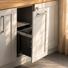 Austen & Co. 40L Pull Out Cupboard Kitchen Bin - 3 Compartments