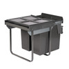 Austen & Co. 68L Built-In Pull Out Cupboard Kitchen Bin - 2 Compartments
