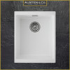 Austen & Co. Torino Small Single Bowl Inset & Undermount Ceramic Kitchen Sink