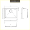 Austen & Co. Torino Large Single Bowl Inset & Undermount Ceramic Kitchen Sink
