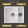 Austen & Co. Torino 1.5 Bowl Inset & Undermount Ceramic Kitchen Sink