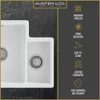 Austen & Co. Atri 1.5 Bowl Inset & Undermount Ceramic Kitchen Sink