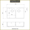 Austen & Co. Palazzo Double Bowl Belfast Ceramic Kitchen Sink